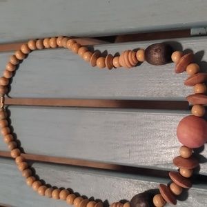 Women's wood necklace
